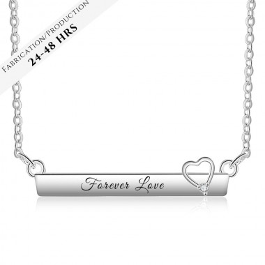 The heart bar necklace