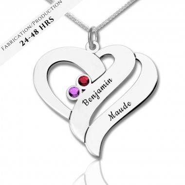 The stylish double heart necklace