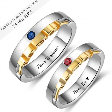 I LOVE YOU Couple Ring Set