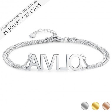 The First name bracelet Classic Double chain
