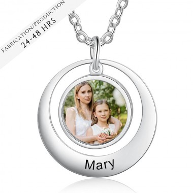 Le Collier Photo Double Cercle