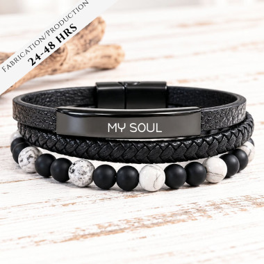 Le BRACELET BENJAMIN NOIR & BLANC