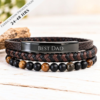 Le BRACELET BENJAMIN NOIR & CHOCOLAT