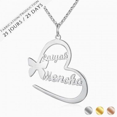 The open name butterfly necklace