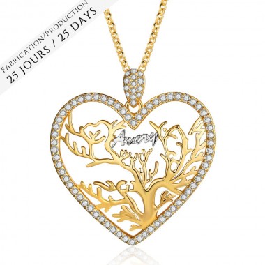 The name necklace Heart Tree 1