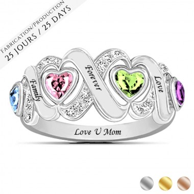 Personalized family infinity ring
