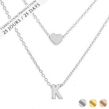 The Initial Delicate Heart Necklace