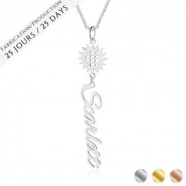 The Simple Sunflower Name Necklace