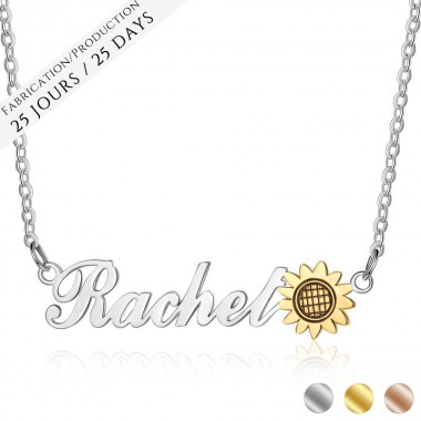 The Classic Sunflower Name Necklace