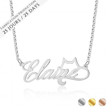 The Little Kitten Name Necklace