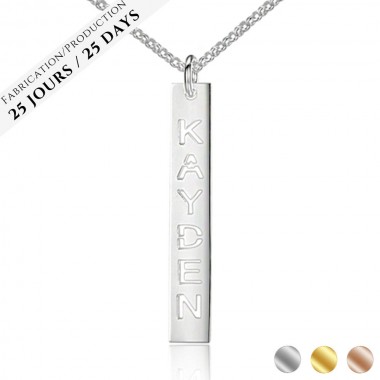The Name Necklace Vertical Cut