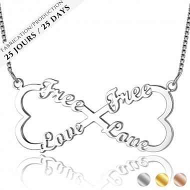 The Name Necklace Infinity hearts 4