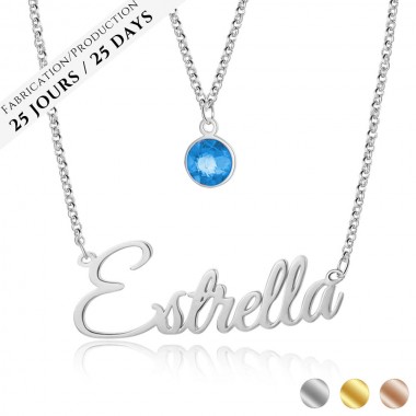 The Double Chain Birth Name Necklace