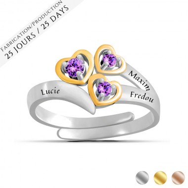 The Triple Hearts Family Ring